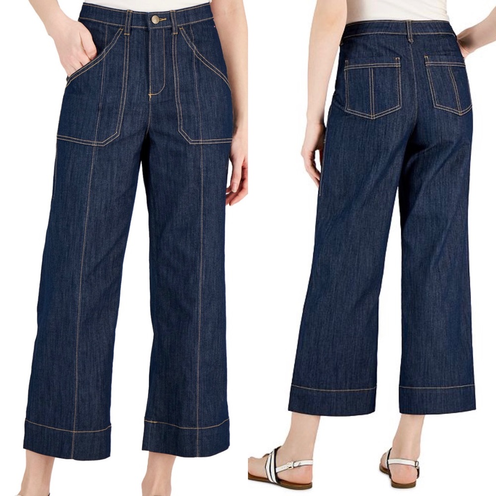 NWT Tommy Hilfiger Cropped Wide Leg Jeans